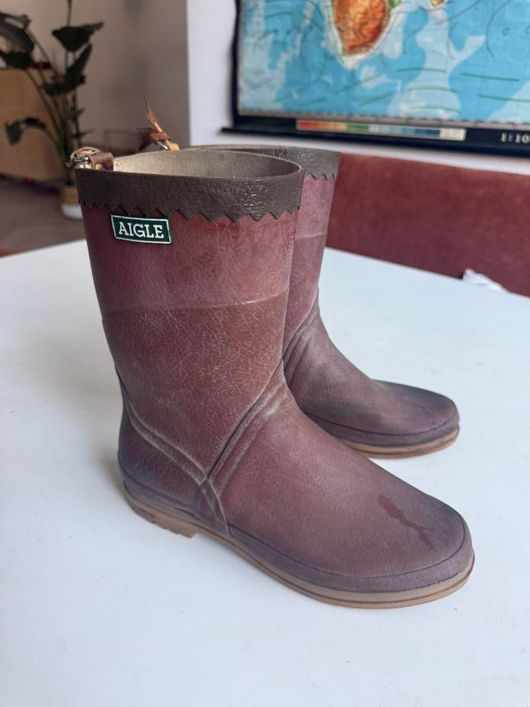 Aigle vintage rubber laarzen mt 39, Ophalen of Verzenden, Gebruikt, Dames, Laarzen