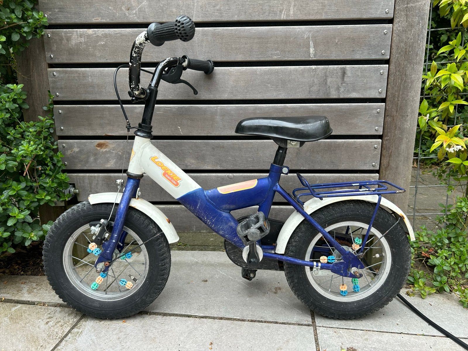 Loekie kinderfiets 12 inch, Fietsen en Brommers, Fietsen | Kinderfietsjes, Ophalen, Gebruikt, Terugtraprem, Minder dan 16 inch