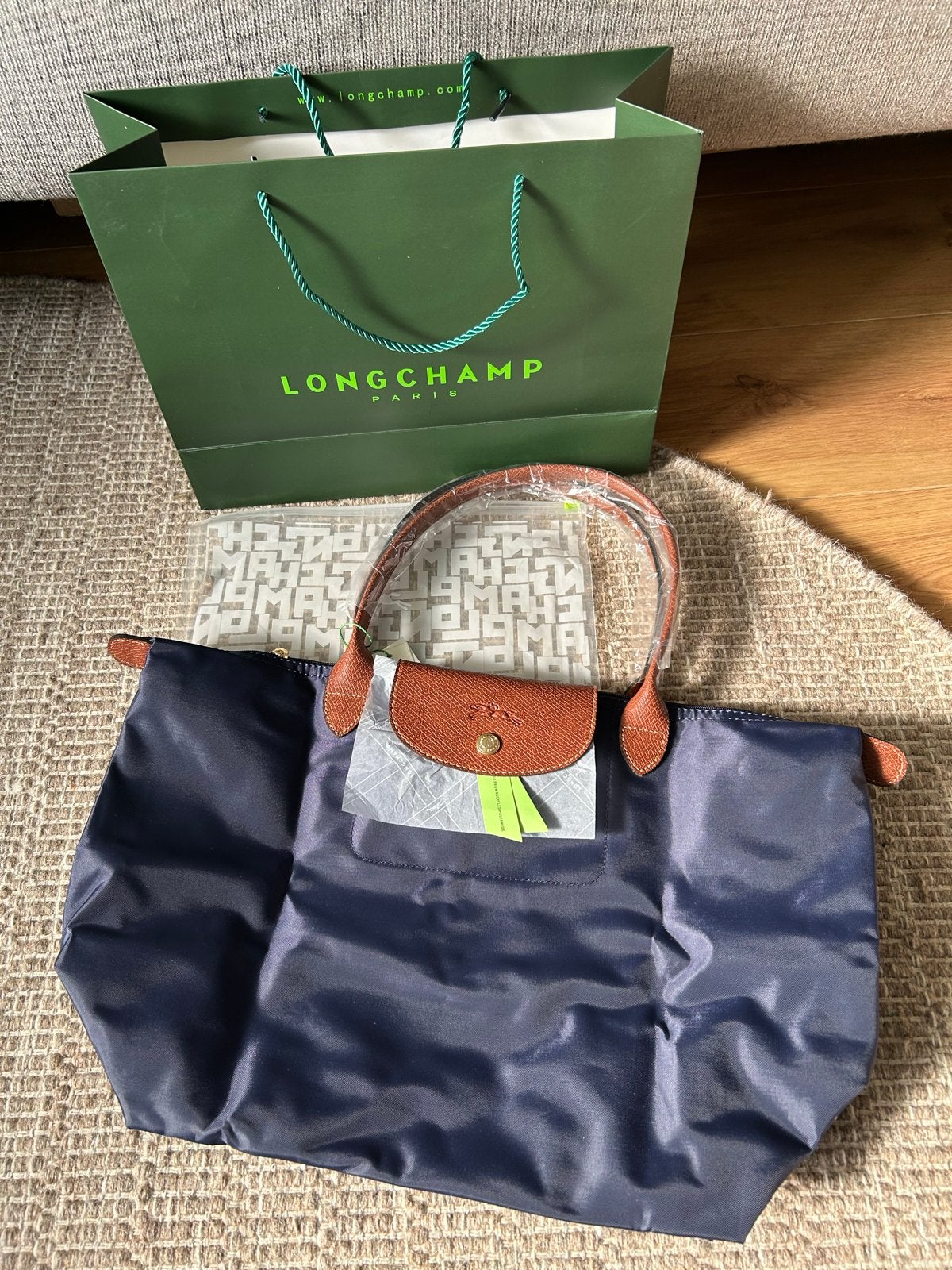 Longchamp Le Pliage Shopper Tas L Donkerblauw, Sieraden, Tassen en Uiterlijk, Tassen | Damestassen, Ophalen of Verzenden, Nieuw