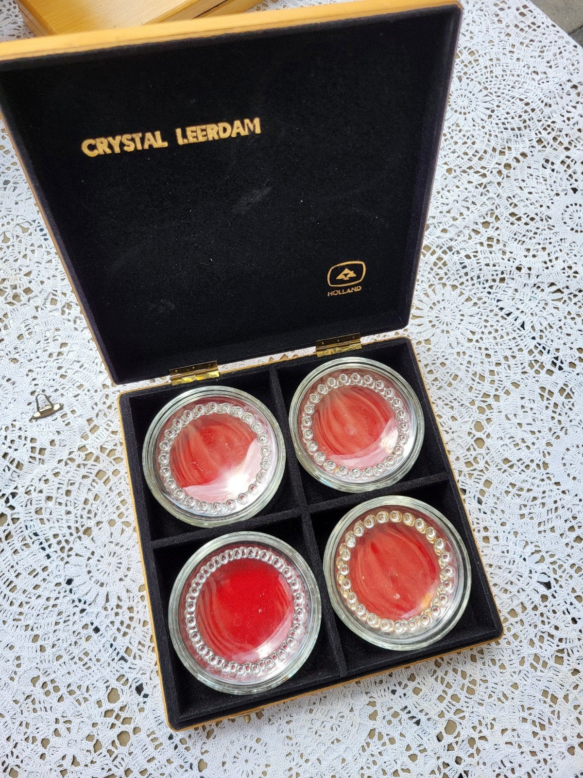 Kristallen onderzetters van Copier voor Crystal Leerdam, Ophalen of Verzenden