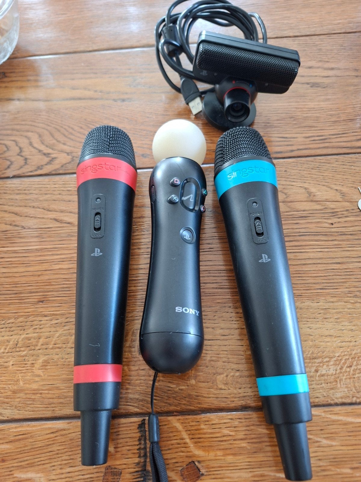 SingStar microfoons, PlayStation Move en camera, Spelcomputers en Games, Ophalen, Zo goed als nieuw, Microfoon, PlayStation 3