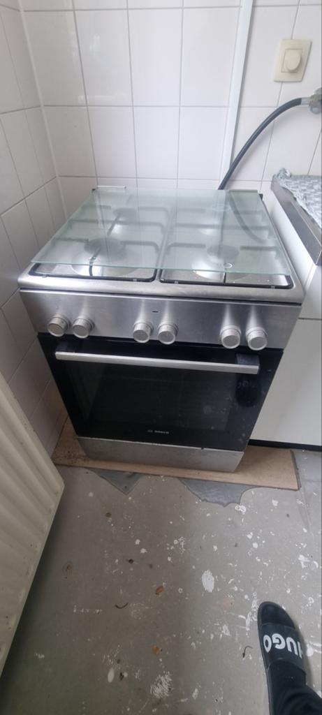 Bosch Gasfornuis HXA090D50N/11 met Oven, Witgoed en Apparatuur, Fornuizen, Gebruikt, Energieklasse A of zuiniger, Gas, 85 tot 90 cm