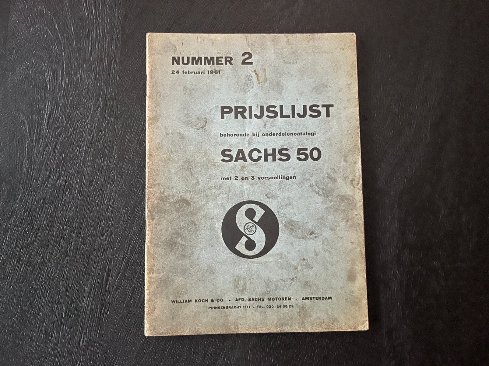 Prijslijst Sachs 50 uniek, Ophalen of Verzenden, Gebruikt