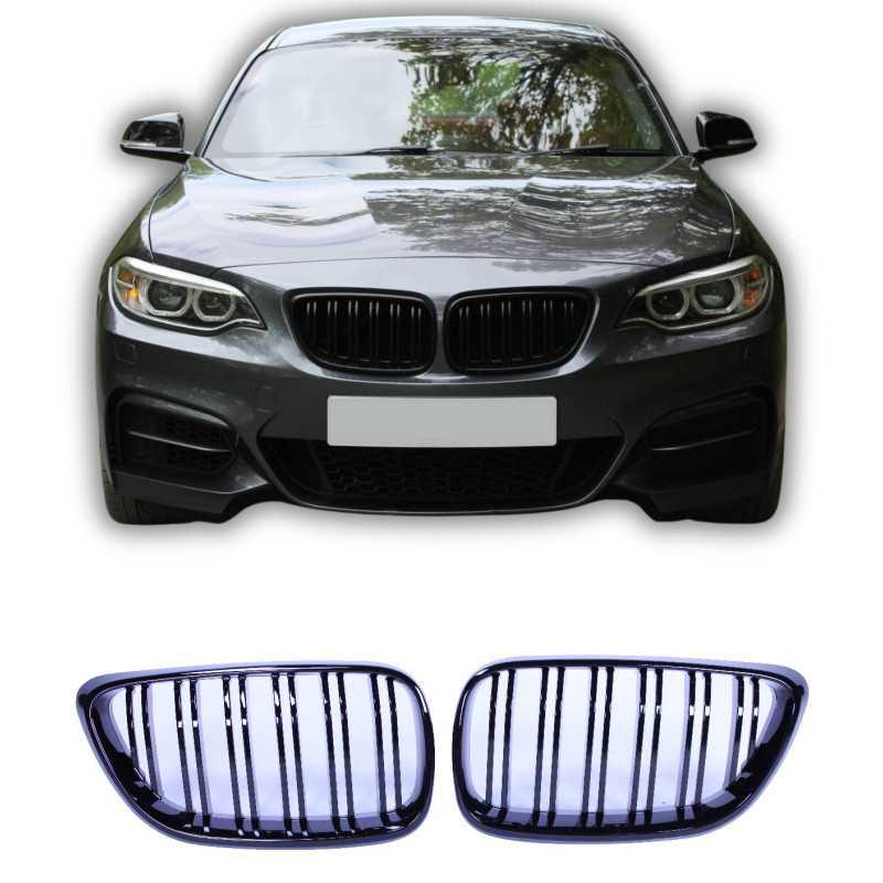 BMW 2 SERIE F22 - F23 GLANZEND ZWART DUBBELE SPIJLEN, Ophalen of Verzenden