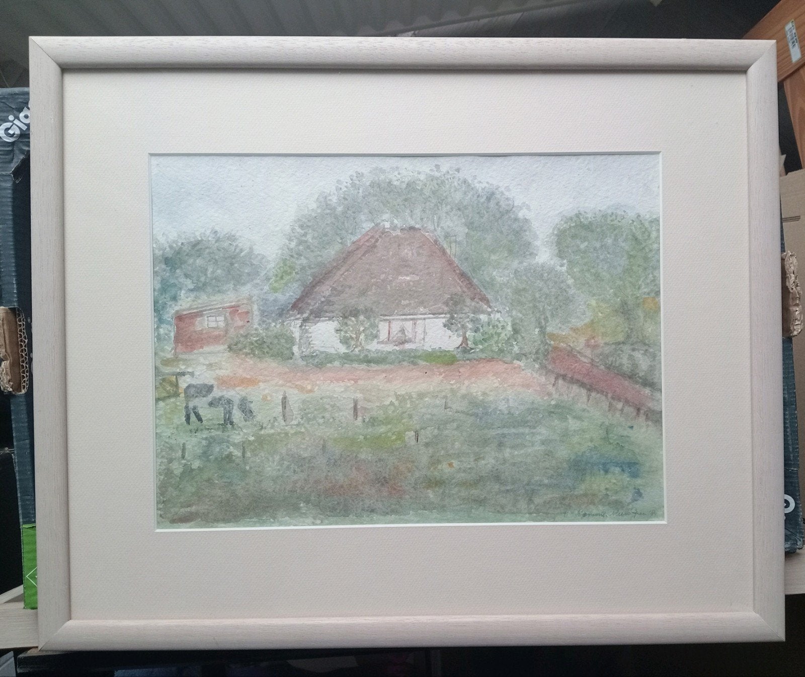 Egmond aquarel 1984, Ophalen of Verzenden