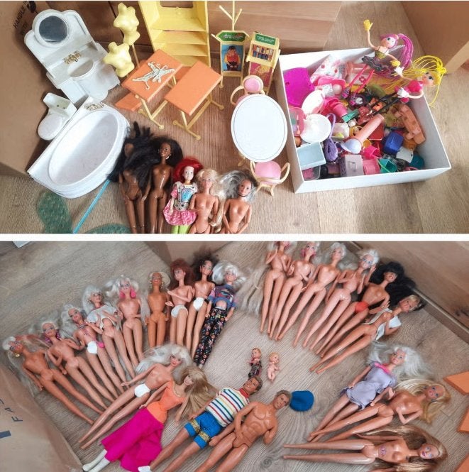 Groot lot vintage barbie poppen en spullen, Ophalen of Verzenden, Gebruikt, Pop