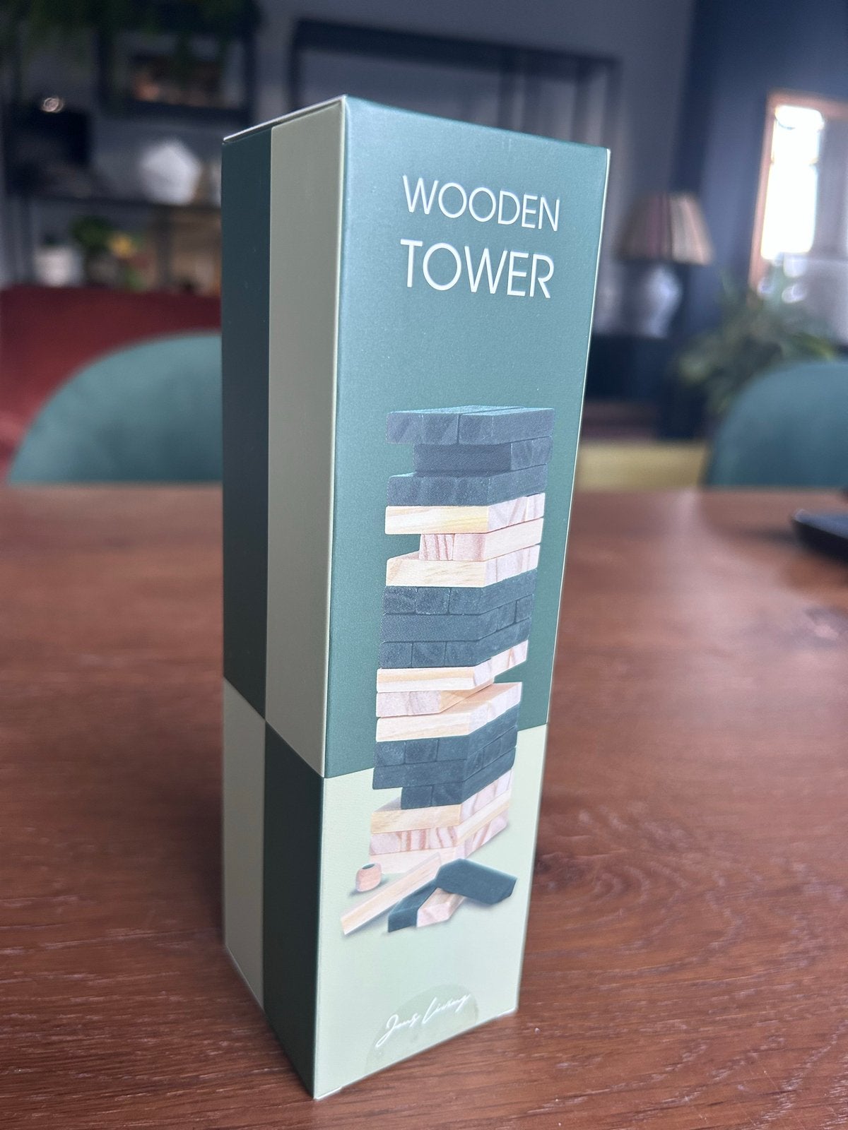 Jens Living Wooden Tower Spel - Houten Toren - Jenga, Een of twee spelers, Ophalen of Verzenden, Nieuw
