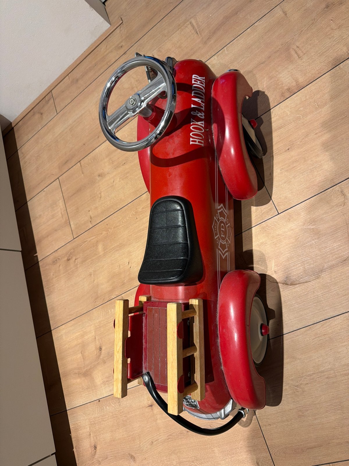 Vintage Brandweer Trapauto - Hook & Ladder, Ophalen, Zo goed als nieuw
