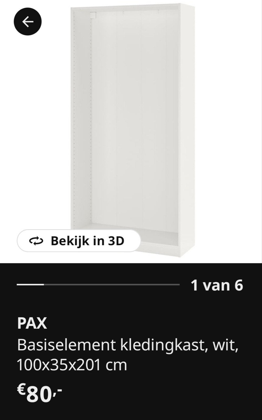 IKEA pax kast met schuifdeur, Ophalen, 200 cm of meer, Zo goed als nieuw, 200 cm of meer