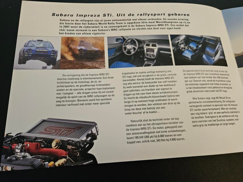 Brochure Subaru Impreza WRX STi, Ophalen of Verzenden, Zo goed als nieuw, Overige merken