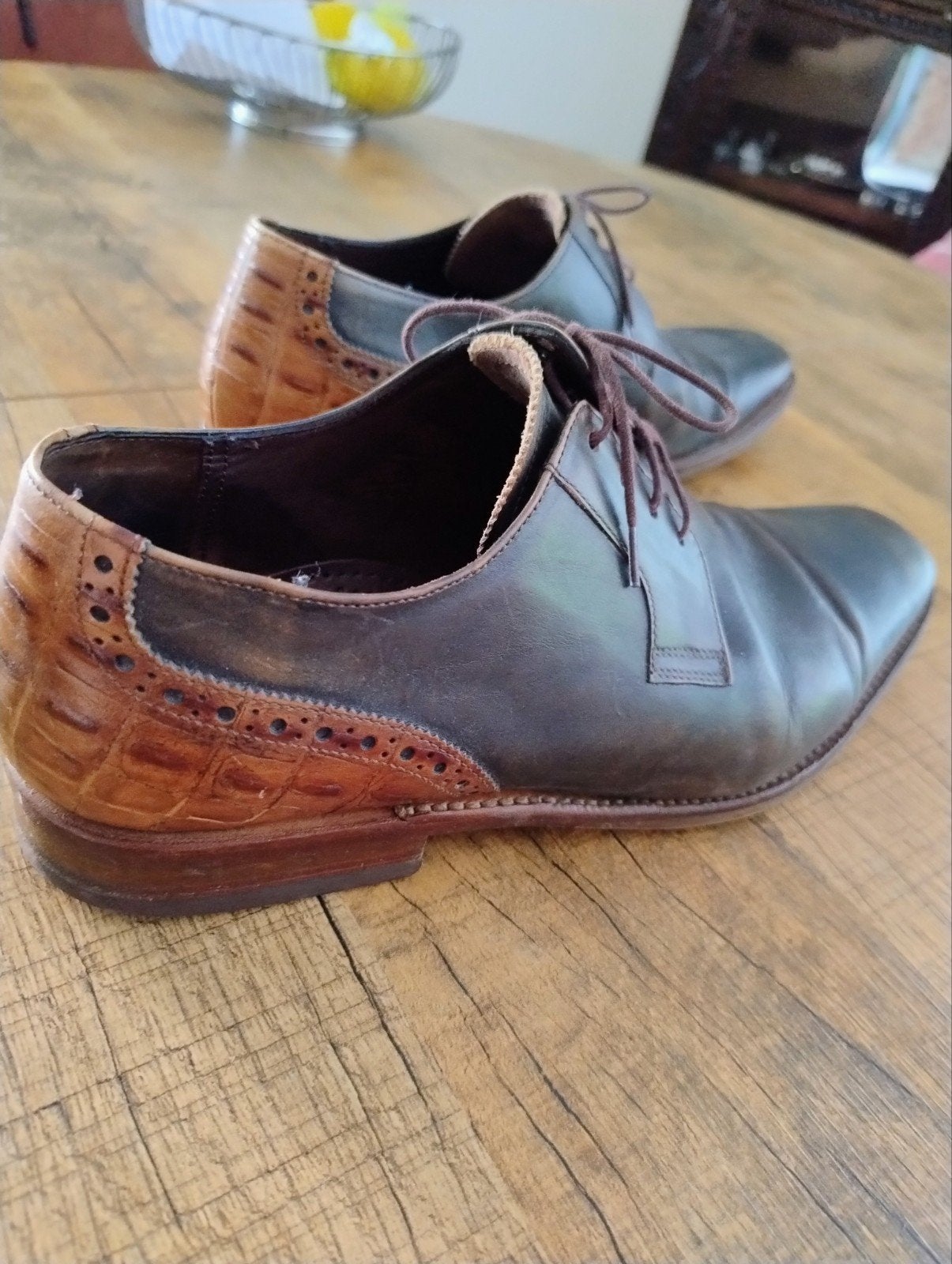 Floris van Bommel schoenen maat 8,5 groen, Overige kleuren, Floris van Bommel, Ophalen of Verzenden, Gedragen