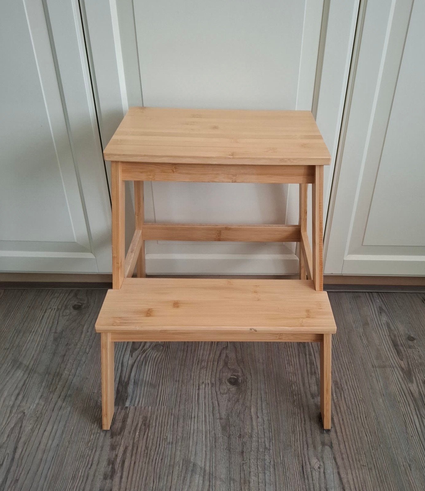 IKEA Tenhult bamboe opstapkruk ZGAN, Ophalen, Zo goed als nieuw, Hout