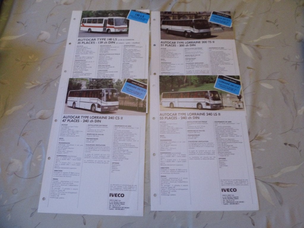 Fiat Unic  sheets autobus touringcar, Verzenden, Zo goed als nieuw, Overige merken