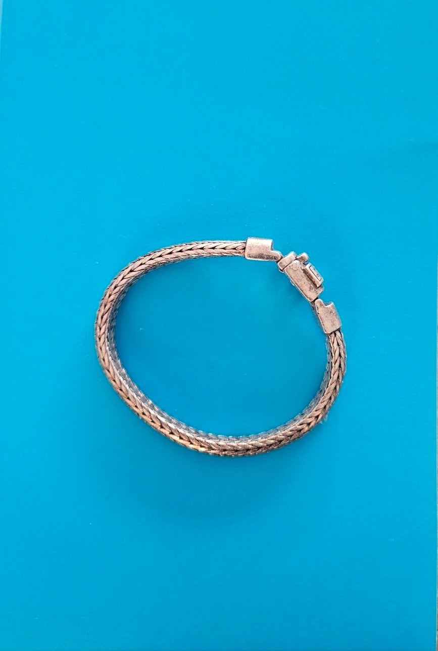 Buddha to buddha armband 17cm/6mm, Ophalen of Verzenden, Zo goed als nieuw, Zilver, Zilver