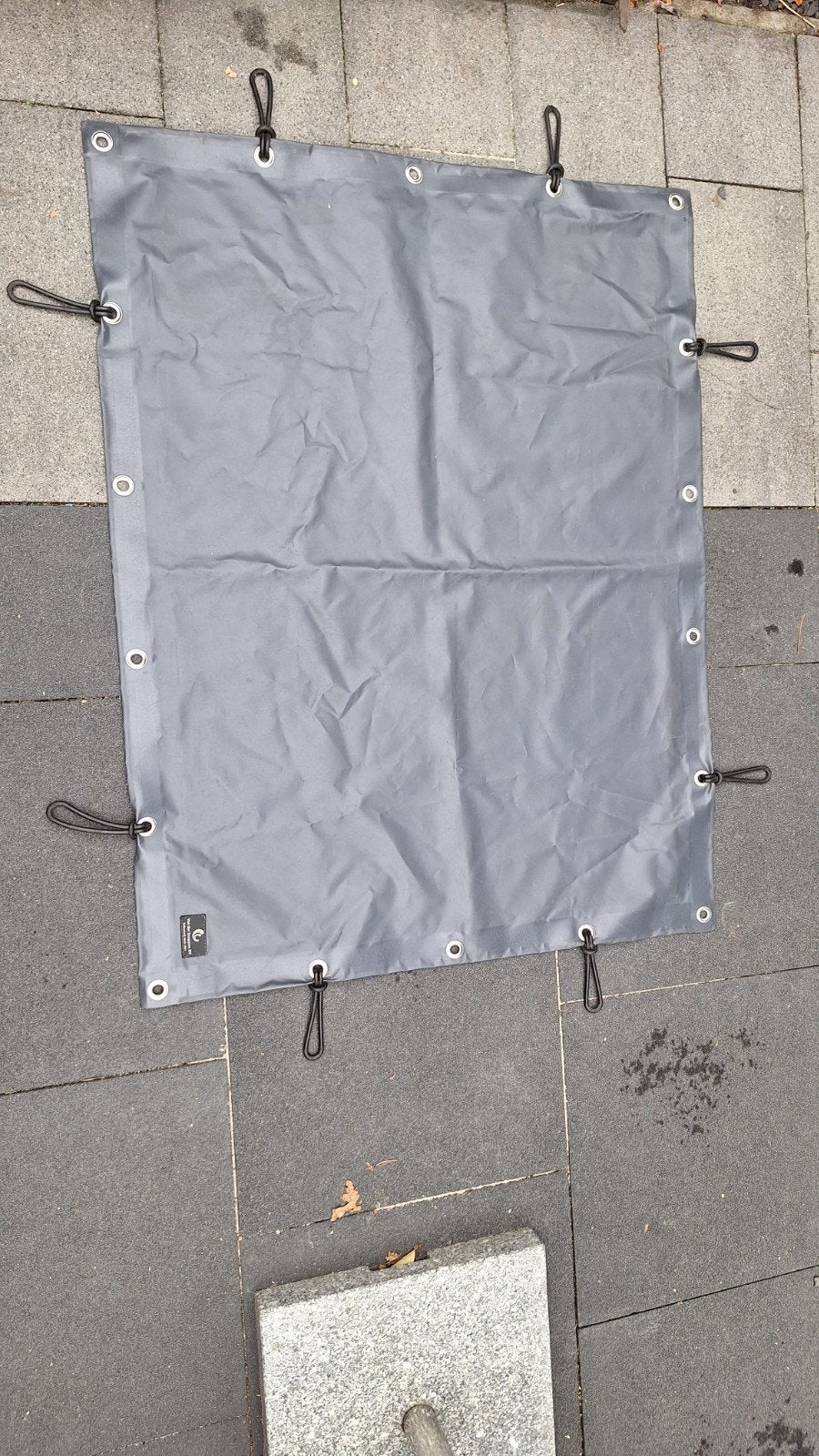Grijs afdekzeil 138x107 cm, Doe-het-zelf en Verbouw, Zeil en Folie, Ophalen of Verzenden, Zo goed als nieuw, Overige typen