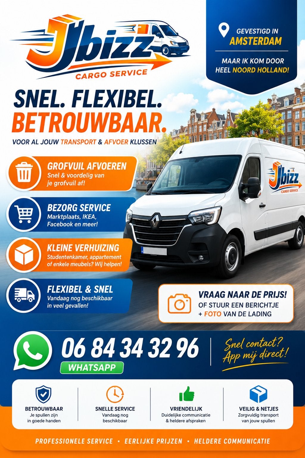 J bizz staat klaar voor al u snelle klusjes!, Ophalen