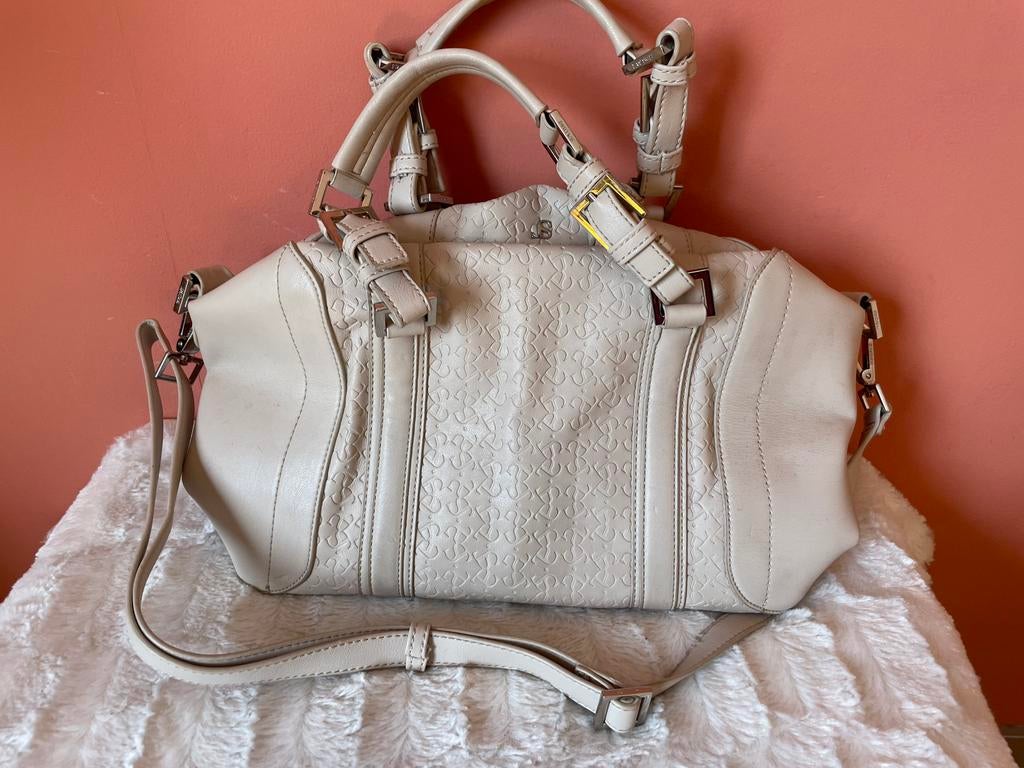 Supertrash creme kleurige schouder / handtas, Verzenden, Zo goed als nieuw, Beige, Handtas