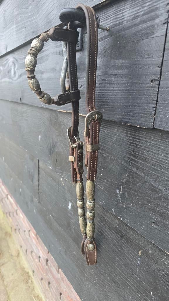 One ear western hoofdstel silver, Dieren en Toebehoren, Ophalen of Verzenden, Gebruikt, Western