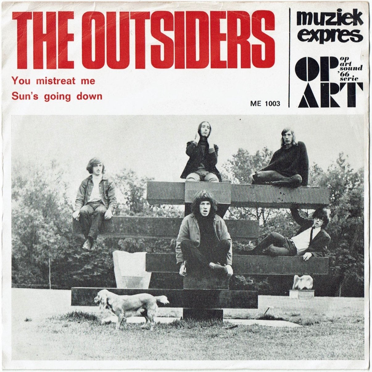 Nederbeat single The Outsiders - You Mistreat Me (1965), 7 inch, Ophalen of Verzenden, Originele persing, Overige genres