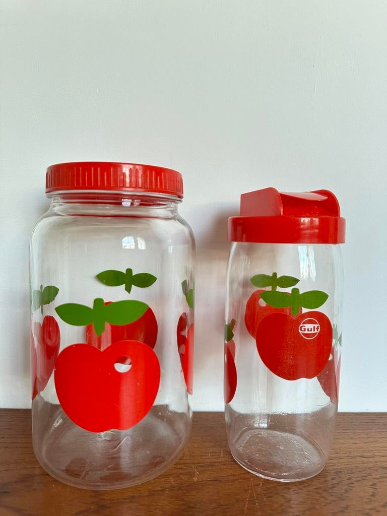 Pot glas XL VMC Reims France Vintage Set Appeltjes Gulf, Verzamelen, Retro, Ophalen of Verzenden, Huis en Inrichting