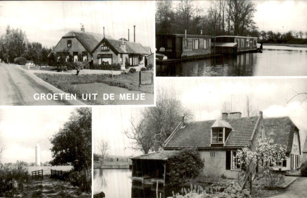 De Meije - Huizen en woonboten - collage, Ophalen of Verzenden, 1980 tot heden, Ongelopen, Utrecht