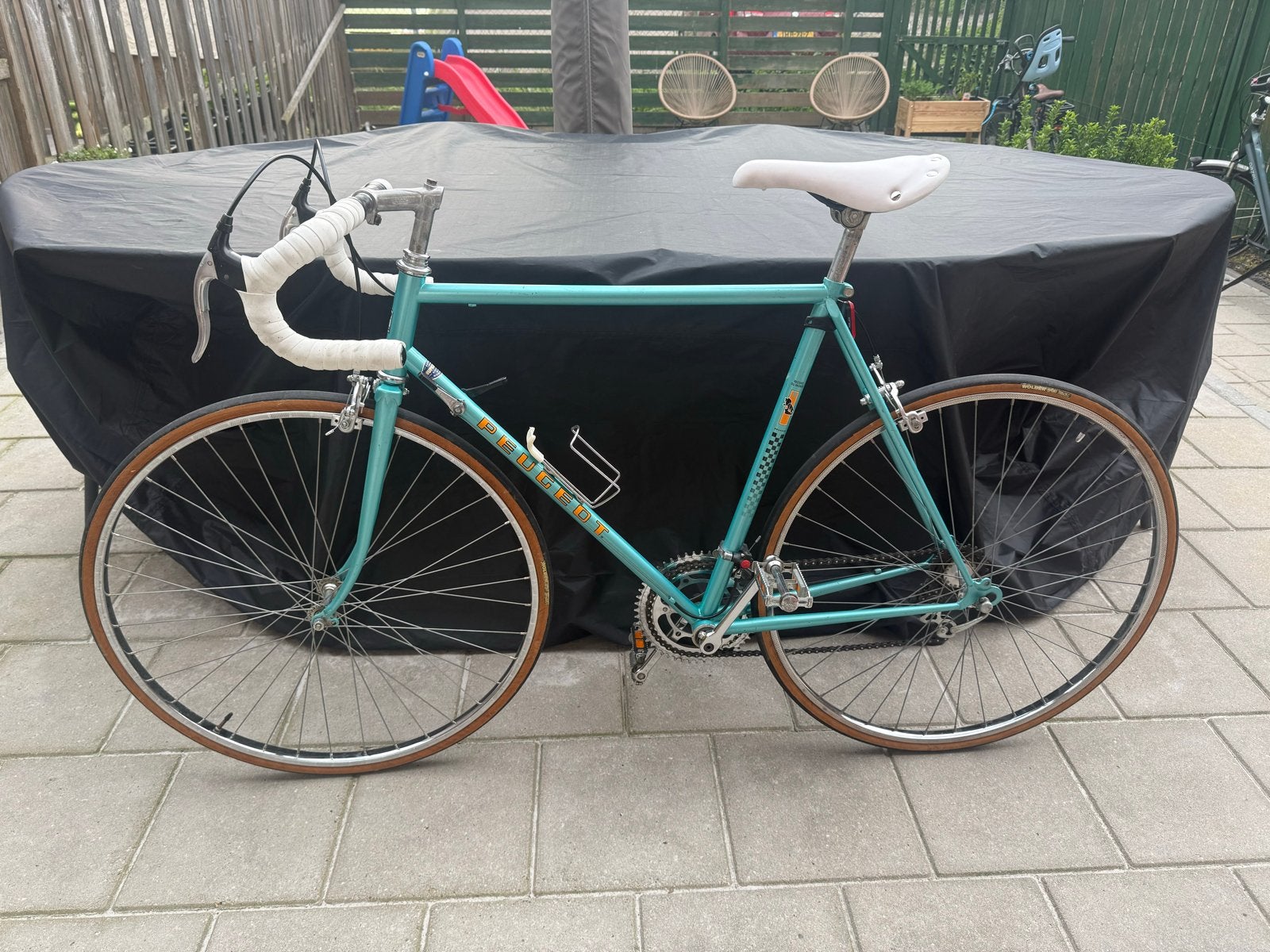 Peugeot vintage racefiets, Fietsen en Brommers, Fietsen | Racefietsen, Gebruikt, Staal, 53 tot 57 cm, Ophalen