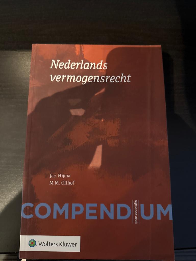 Compendium Nederlands Vermogensrecht 15e druk - Jac. Hijma, Boeken, Studieboeken en Cursussen, Ophalen of Verzenden, Gamma, Zo goed als nieuw