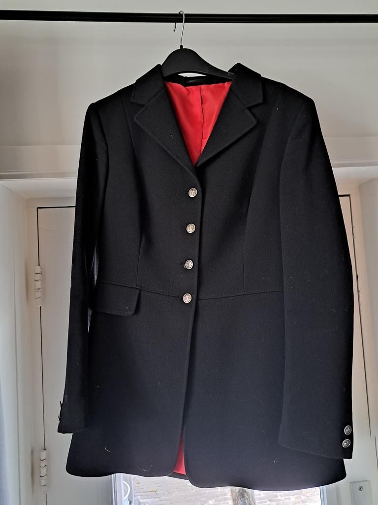 Net wollen Pikeur wedstrijdjasje mt L, Dieren en Toebehoren, Paardrijkleding, Ophalen, Zo goed als nieuw, Dressuur, Bovenkleding