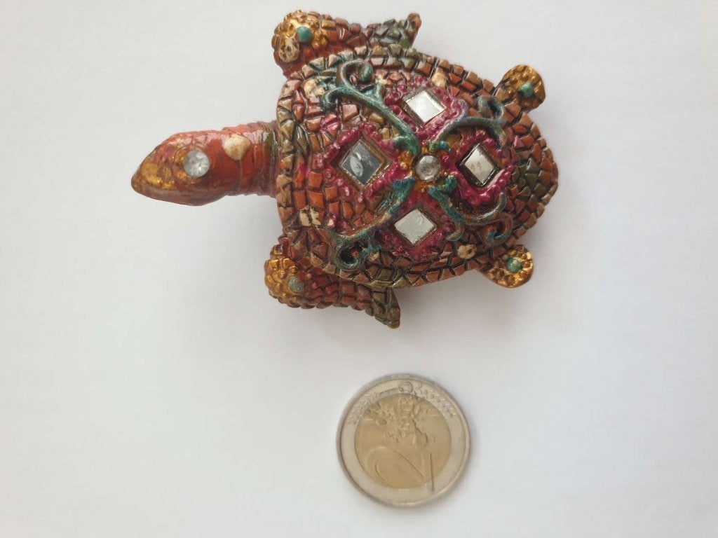 Sfeervolle decoratieve schildpad magneet mozaiek & tegeltjes, Ophalen of Verzenden, Gebruikt, Dier