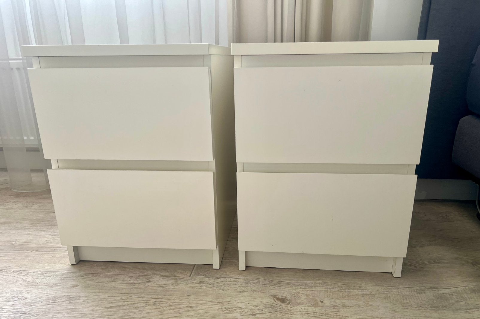 Ikea Malm nachtkastjes, ladeskastjes, Huis en Inrichting, Slaapkamer | Nachtkastjes, Ophalen, Gebruikt, Minder dan 45 cm, 55 tot 70 cm