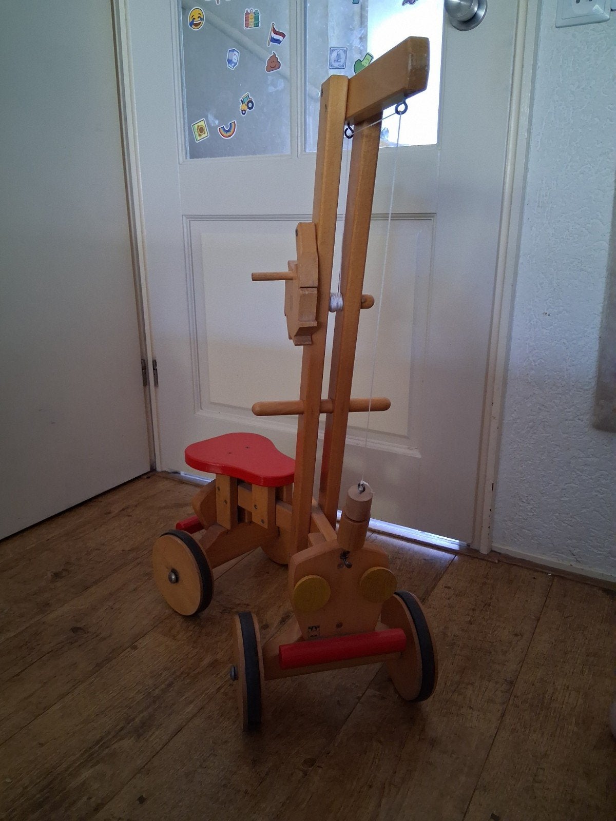 Houten hijskraan - Vintage speelgoed, Ophalen, Gebruikt, Jongen of Meisje