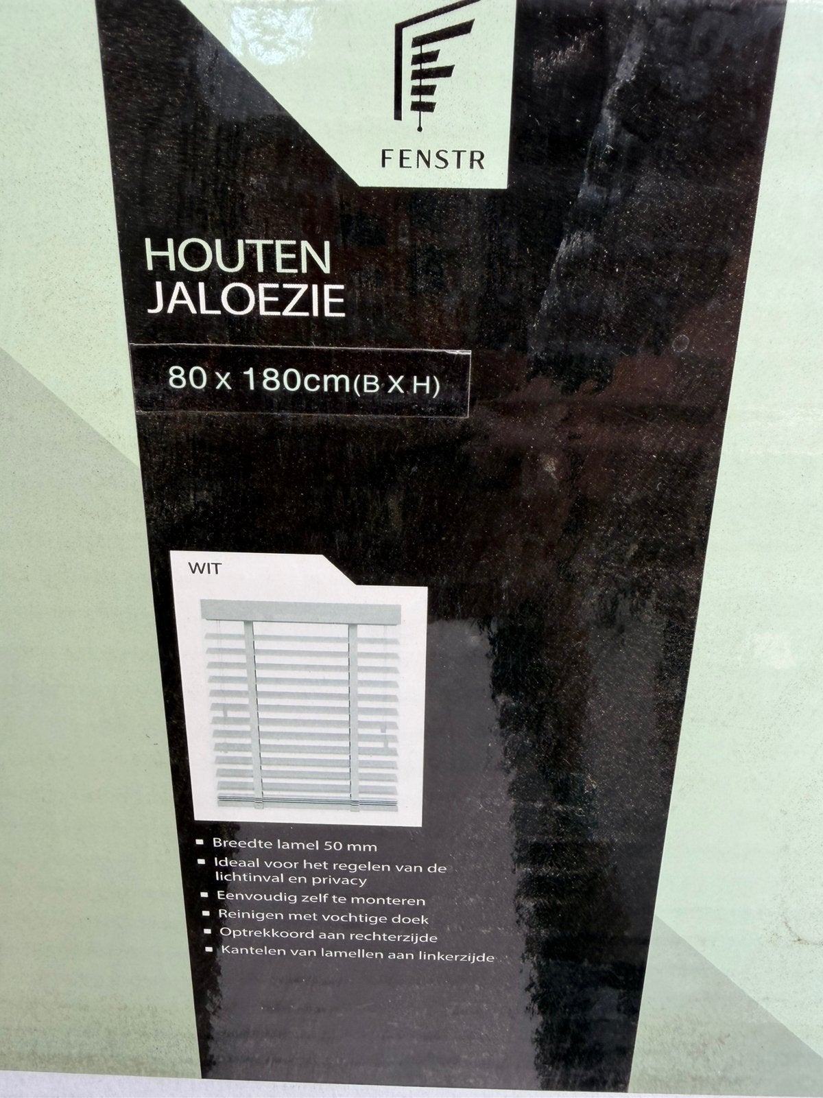 Houten jaloezie 80 bij1,80. Nieuw, Ophalen, Zo goed als nieuw
