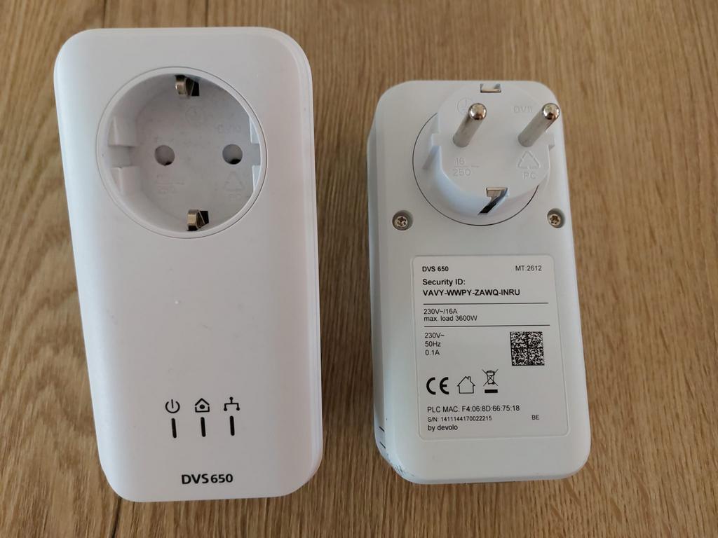 Devolo DVS 650 Powerline Adapter - Set van 2, Computers en Software, Powerlines, Ophalen of Verzenden, Zo goed als nieuw