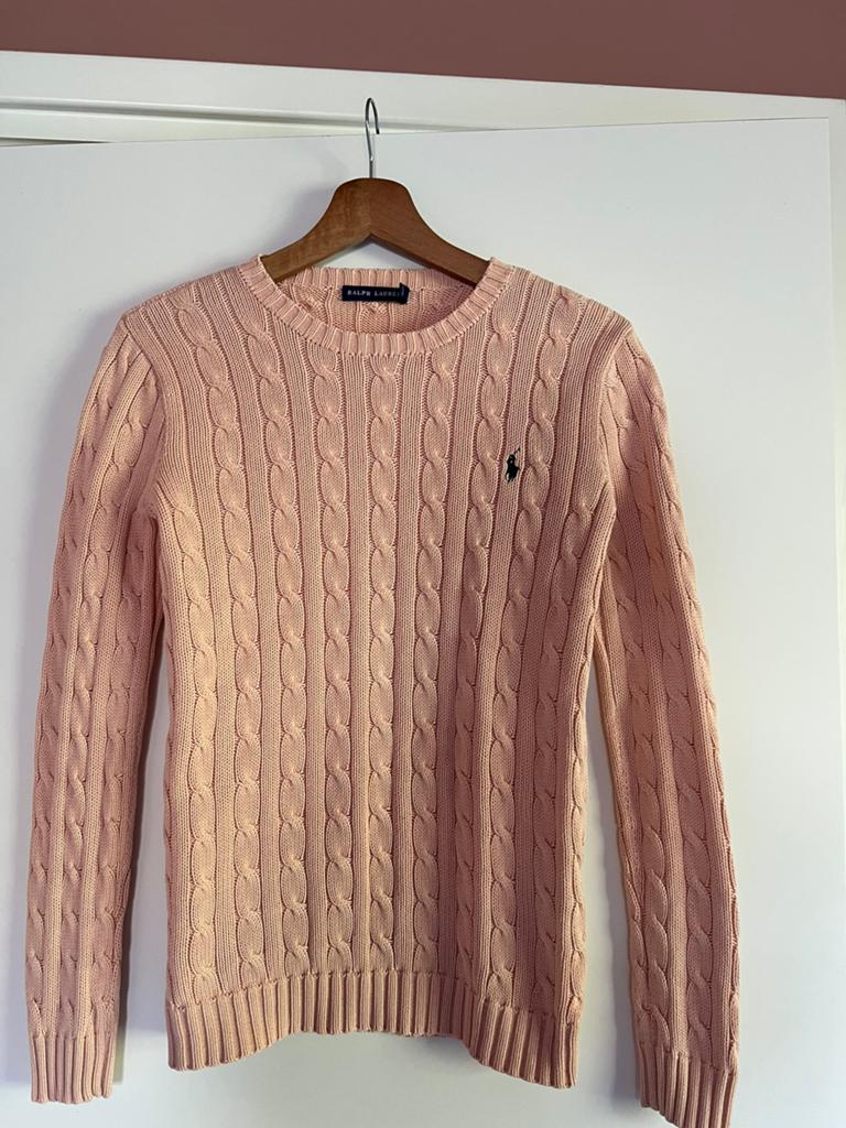 Ralph Lauren kabel trui roze XS, Ophalen of Verzenden, Zo goed als nieuw, Maat 34 (XS) of kleiner, Roze