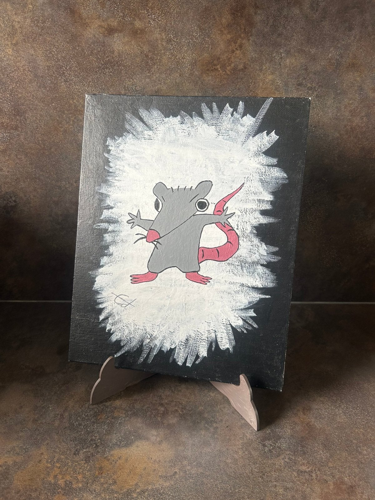 Schilderij Berry de Muis, Ophalen, Gesigneerd, Acrylverf, Dieren