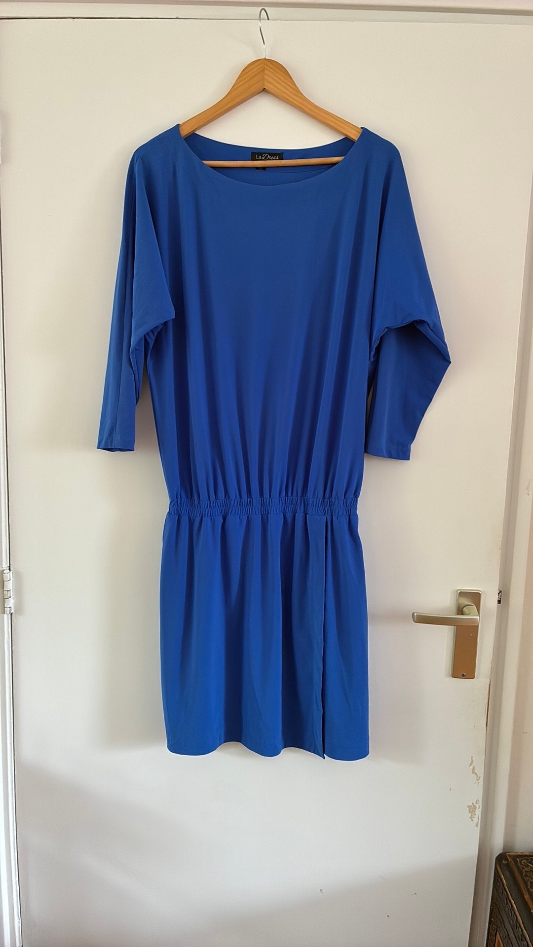 Ladress jurk travelstof xl koningsblauw, Kleding | Dames, Blauw, Maat 46/48 (XL) of groter, Ophalen of Verzenden, Zo goed als nieuw
