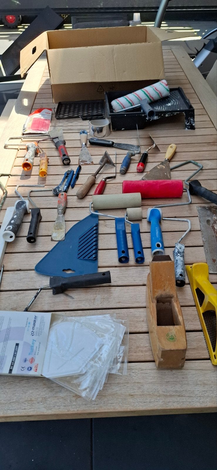Schilderspullen, rollers, bakken, schaven, glasweefsel, Ophalen of Verzenden, Gebruikt, Verfroller