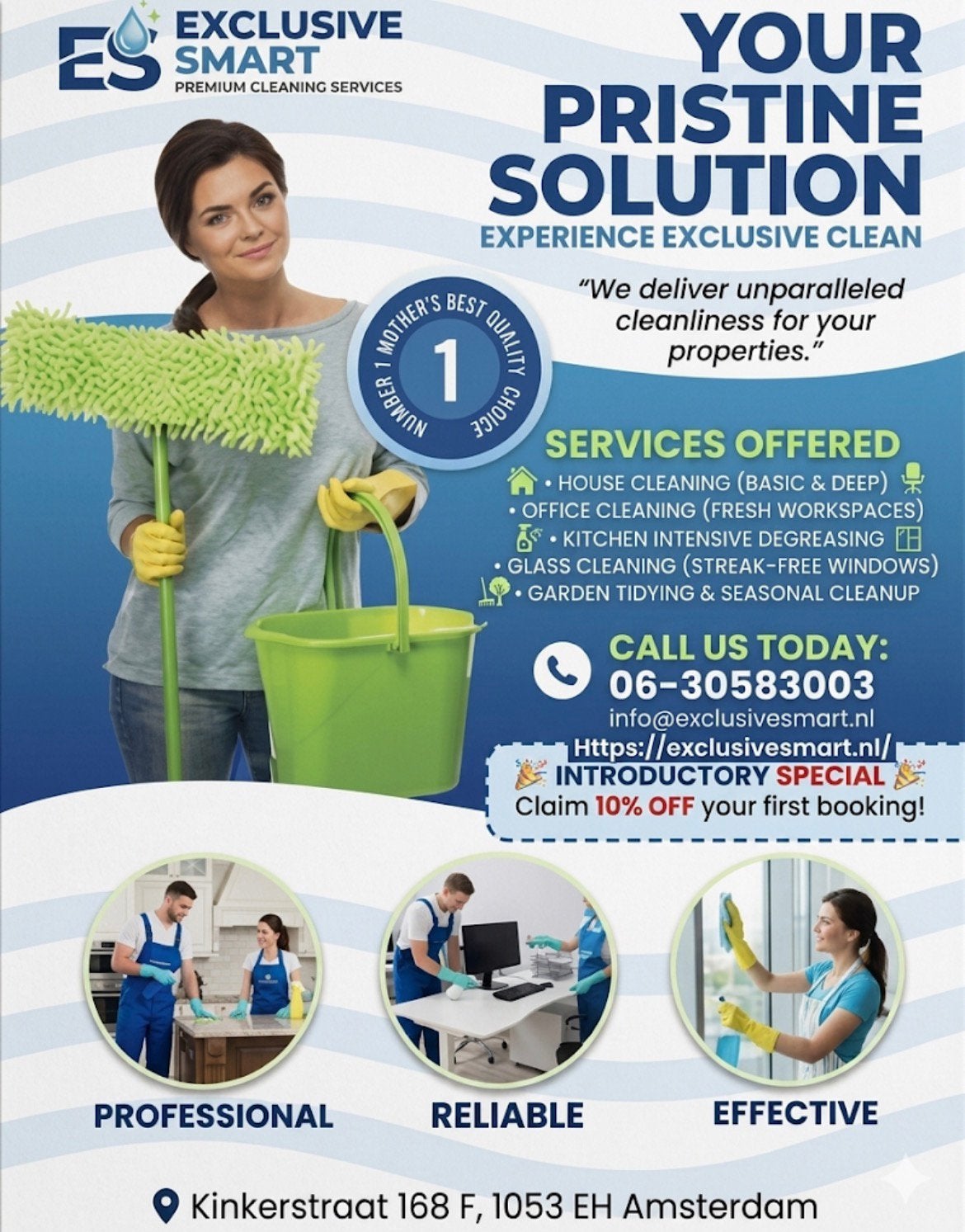 Cleaning services amsterdam, Ophalen of Verzenden, Zo goed als nieuw, Overige typen