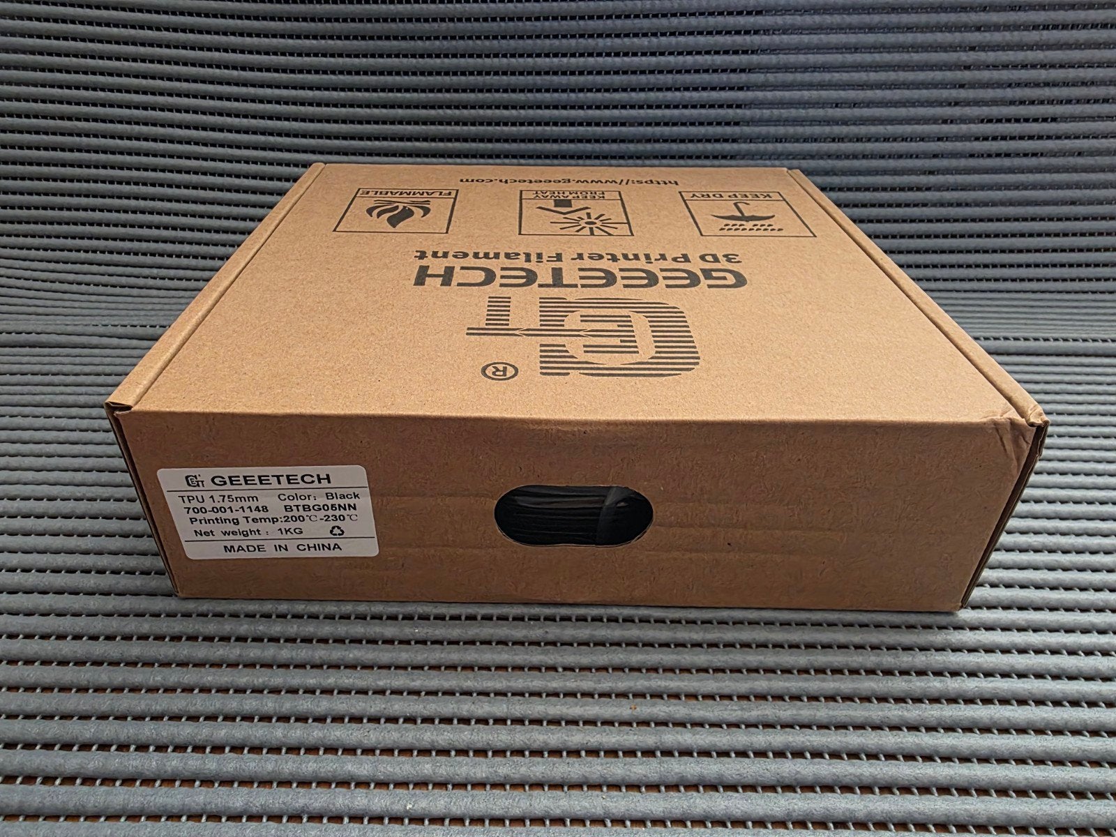 Geeetech TPU 95A Filament - Zwart, 1.75mm, 1kg, Ophalen of Verzenden, Nieuw, Filament, Geeetech