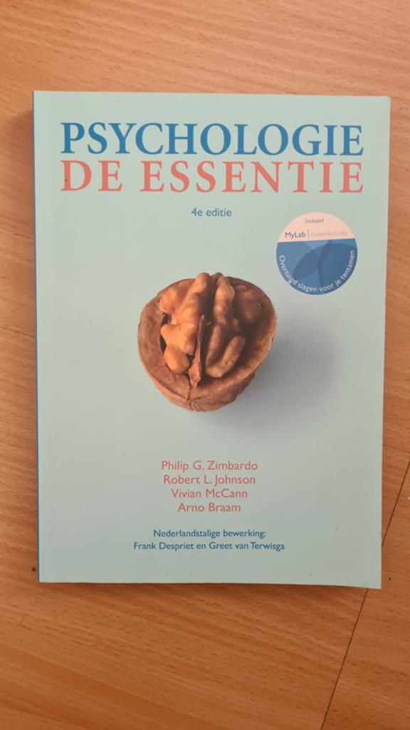 Psychologie; de essentie, 4e editie, Boeken, Studieboeken en Cursussen, Ophalen of Verzenden, Alpha, Zo goed als nieuw, HBO