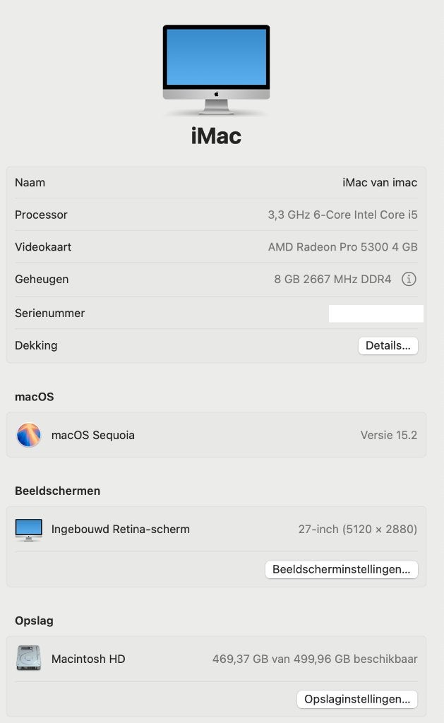 Foto 4 van partij 27 inch iMacs 2017/2020/2021