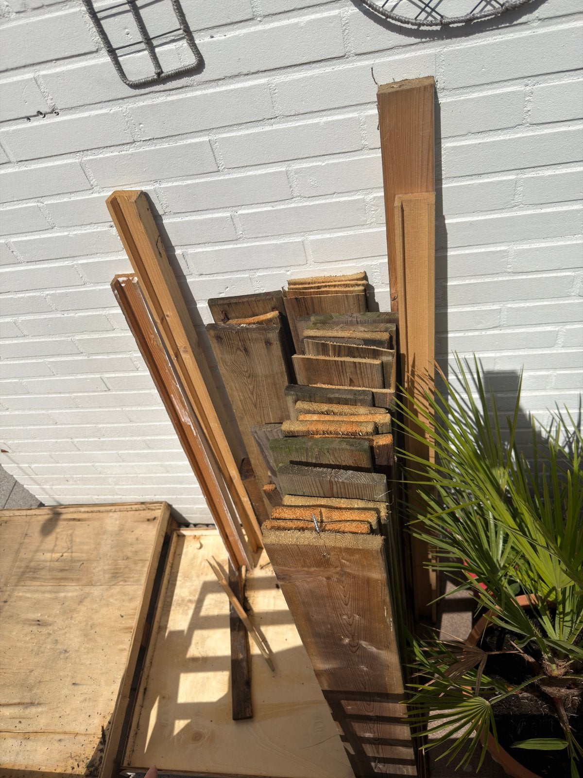 Gebruikt tuinhout - gratis, Gebruikt, Minder dan 25 mm, Balk, Ophalen