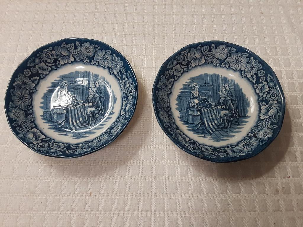 LIBERTY BLUE Roos schaaltjes 2 stuks, Ophalen of Verzenden