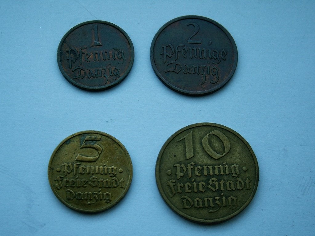 Duitsland - DANZIG.  Lotje van 4 Munten., Verzenden, Duitsland, Setje