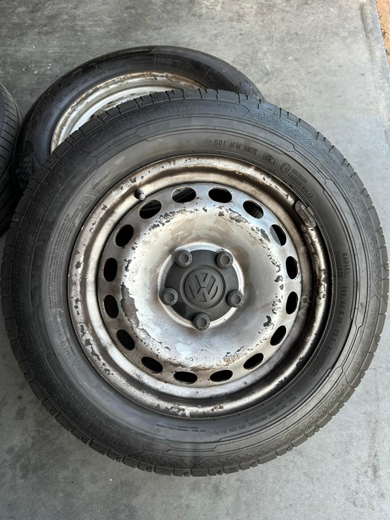Volkswagen stalen velgen 5x112 met doppen, Ophalen of Verzenden, Zo goed als nieuw