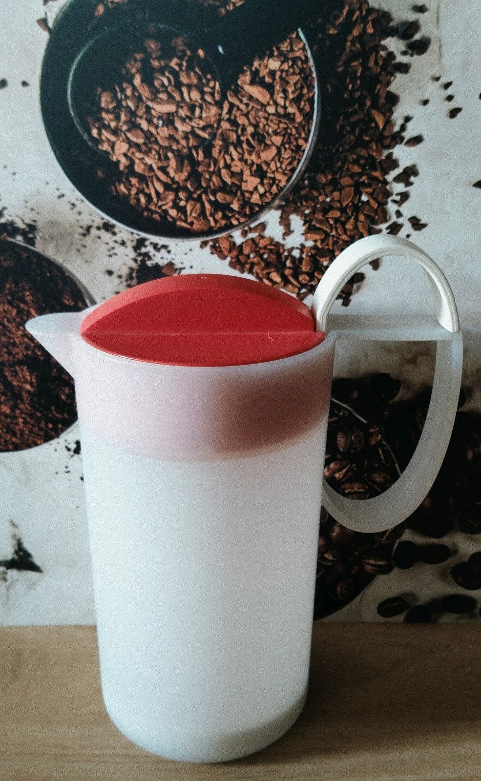 Nieuw Melkopschuimer Wit/Rood Tupperware, Huis en Inrichting, Verzenden, Nieuw, Rood, Overige typen
