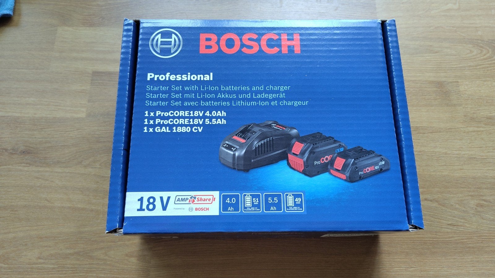 Bosch 18V procore accu's en lader, Ophalen of Verzenden, Nieuw