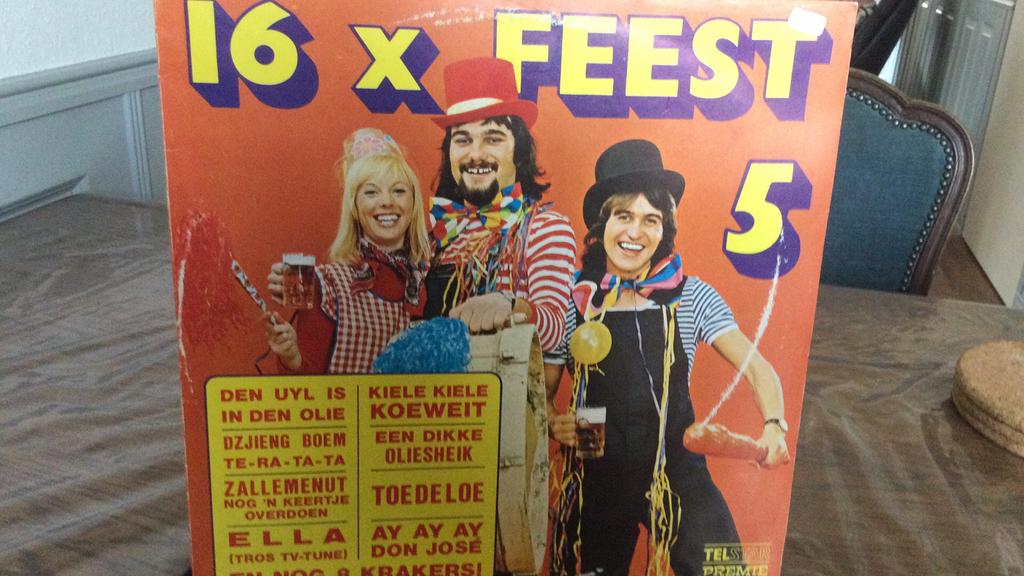 16 keer Feest nr:5 Telstar lp, Cd's en Dvd's, Ophalen of Verzenden, Gebruikt, 12 inch, Nederlandstalig