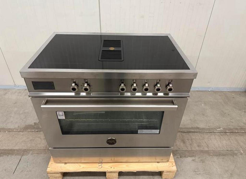 BERTZZONI AIRTEC INDUCTIE FORNUIS MET AFZUIGING RVS, Verzenden, 60 cm of meer, Nieuw, 4 kookzones