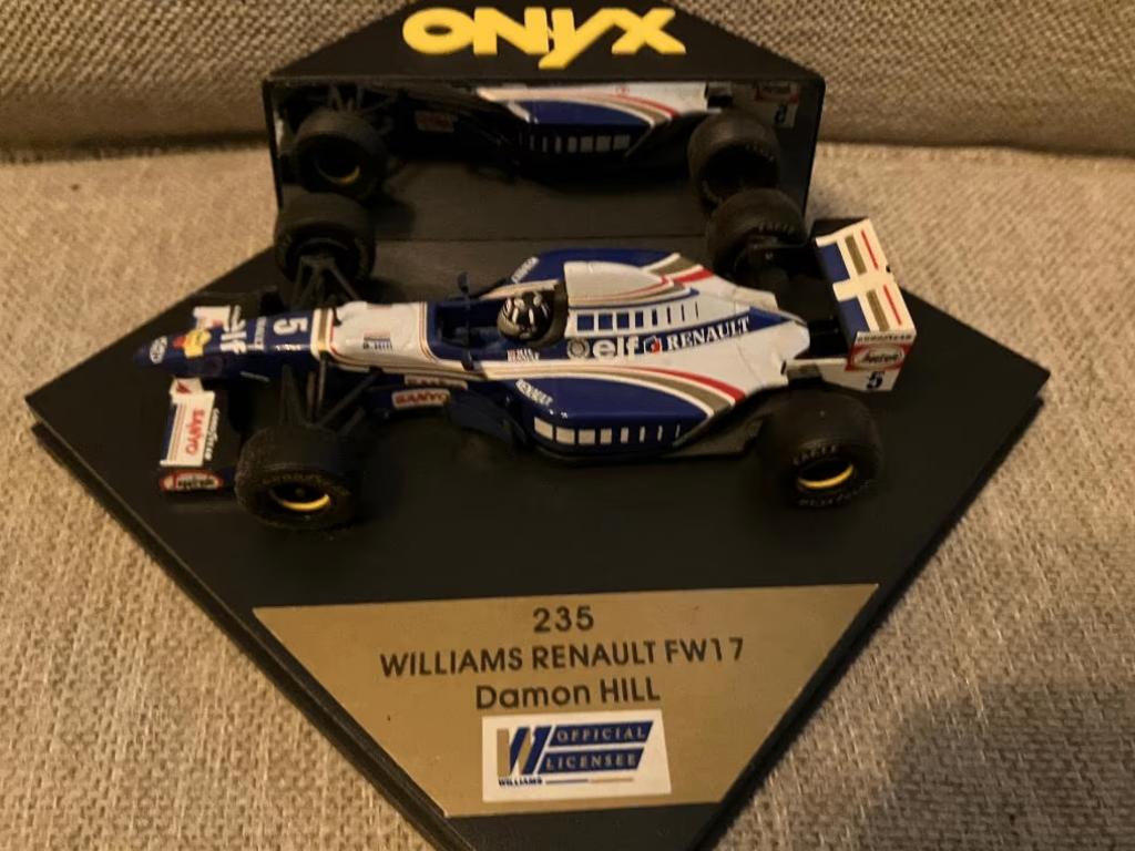 ✅ 1:43 Formula 1 Test Car Damon Hill Ligier Potenza RE711, Verzamelen, Ophalen of Verzenden, Zo goed als nieuw, Formule 1